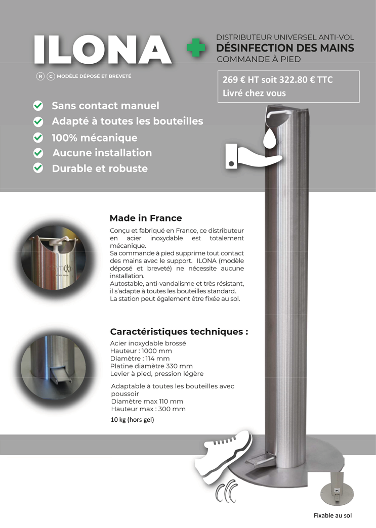distributeur de gel hydroalcoolique