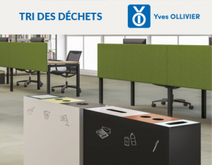 tri des déchets bureaux